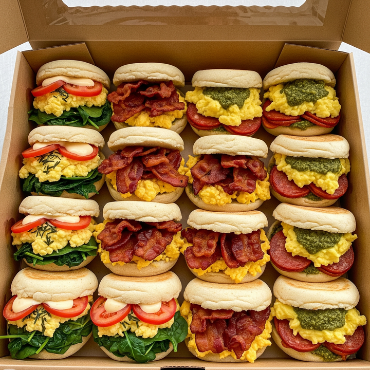 Savoury Breakfast English Muffin Platter