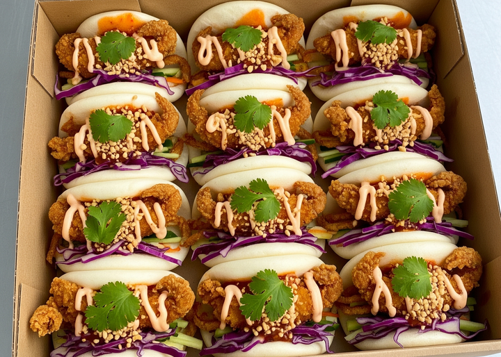 Soft shell crab Bao Buns