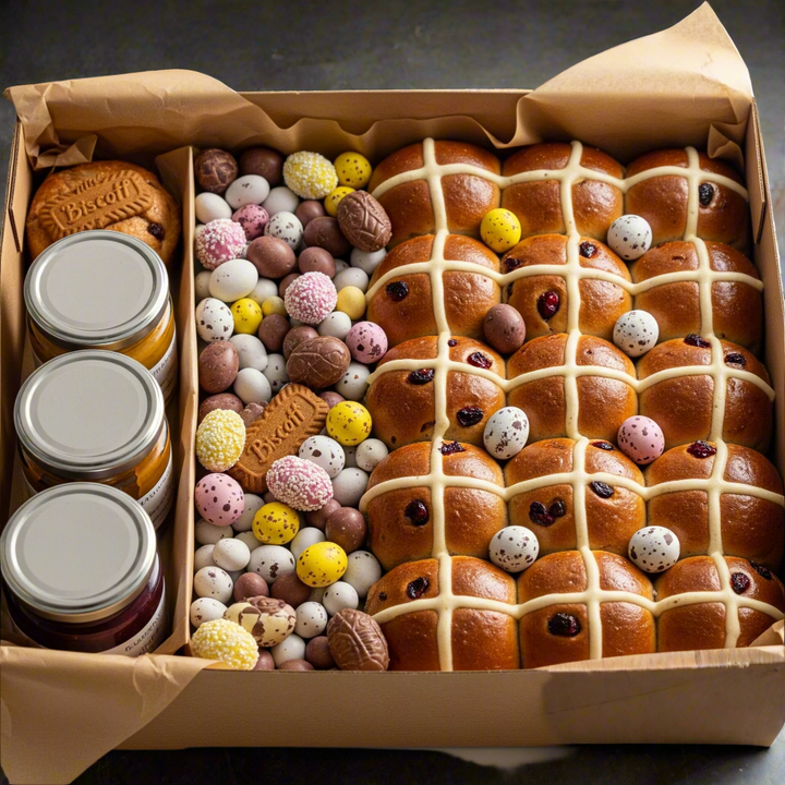 Indulgent Fruit & Chocolate Hot Cross Bun Platter