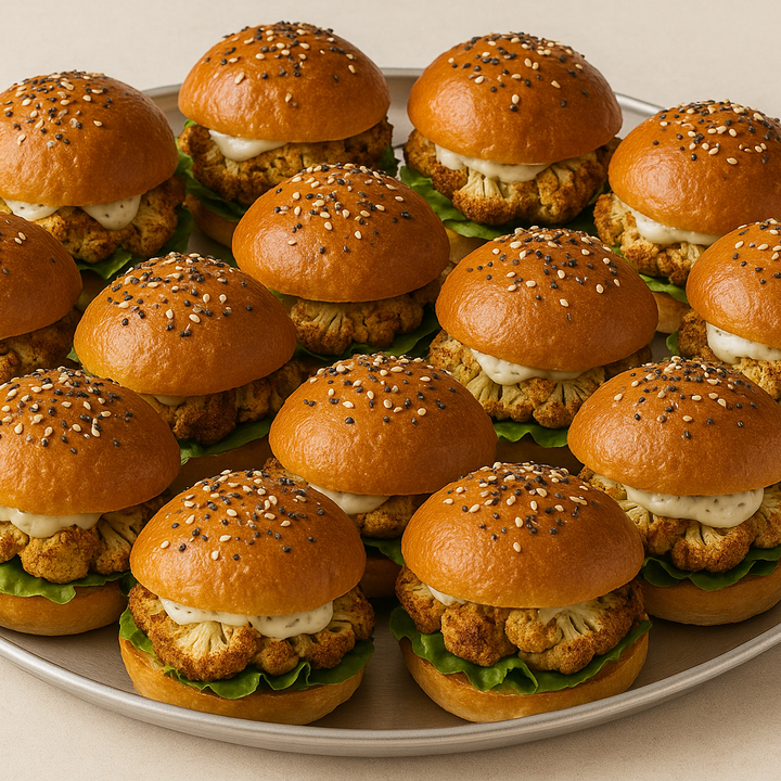 Roasted Cauliflower Slider Platter Vegan