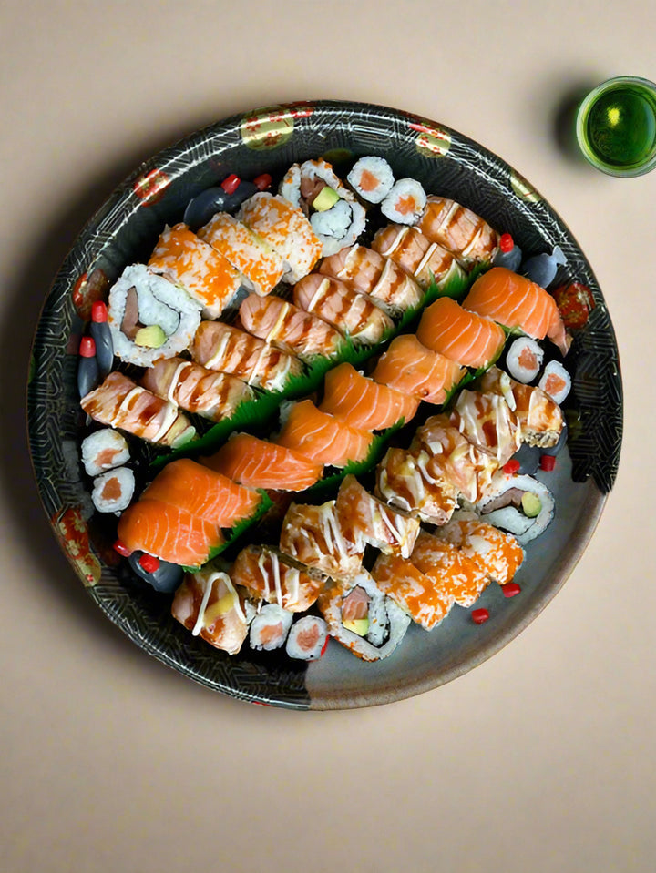 Sushi Salmon Platter (Hand Made) 48 pic