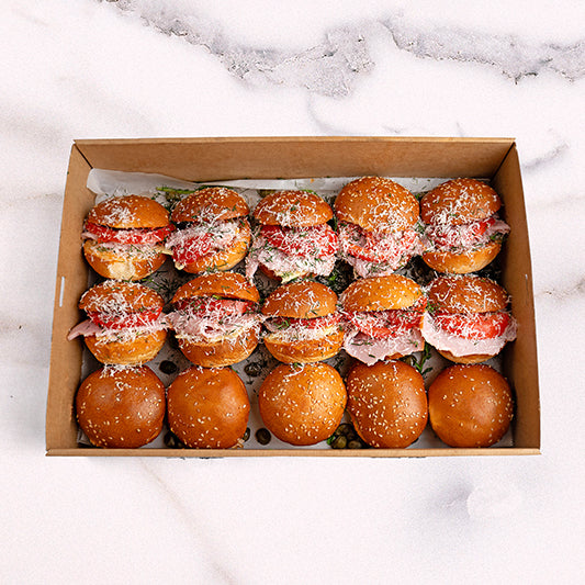 Premium Champagne Ham and Swiss Cheese Slider Platter catering by Garçon Sydney