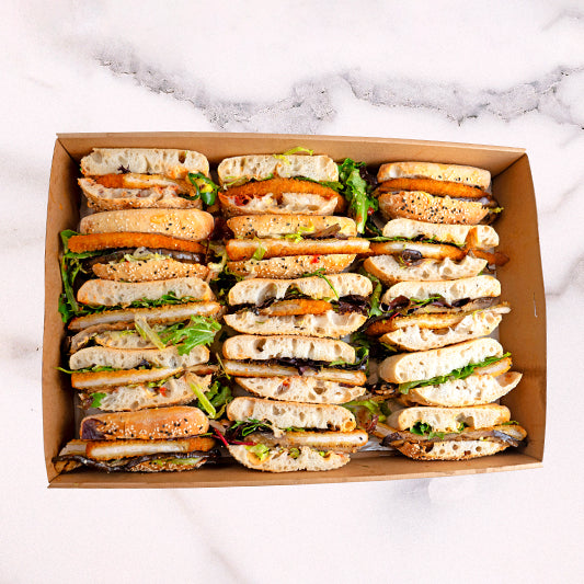 Premium Chicken Schnitzel Sandwich Platter catering by Garçon Sydney