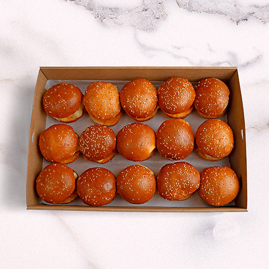 Premium Crispy Bacon & Egg Slider Platter catering by Garçon Sydney