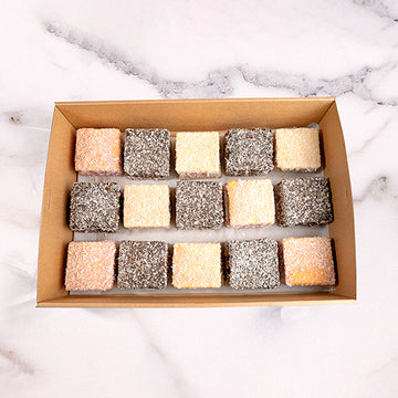 Premium Deluxe Housemade Lamington Box catering by Garçon Sydney