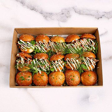 Premium Gourmet Moroccan Spicy Pulled Lamb Shoulder Sliders catering by Garçon Sydney