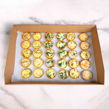 Premium Indulgent Mini Quiche Platter catering by Garçon Sydney