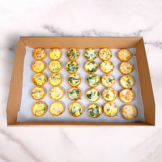 Premium Indulgent Mini Quiche Platter catering by Garçon Sydney
