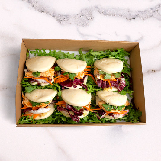 Premium Signature Korean BBQ Chicken Bao Bun Platter catering by Garçon Sydney