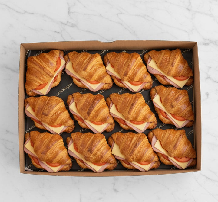 Double Smoked Ham And Swiss Cheese and tomato Croissants Platter