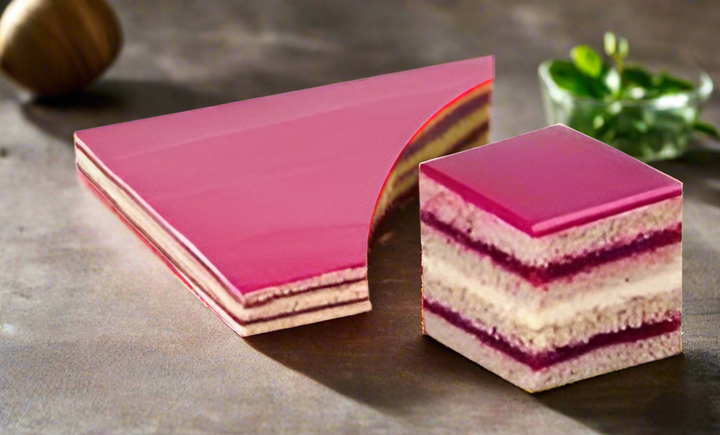Luxury Raspberry Opera Slab Cake