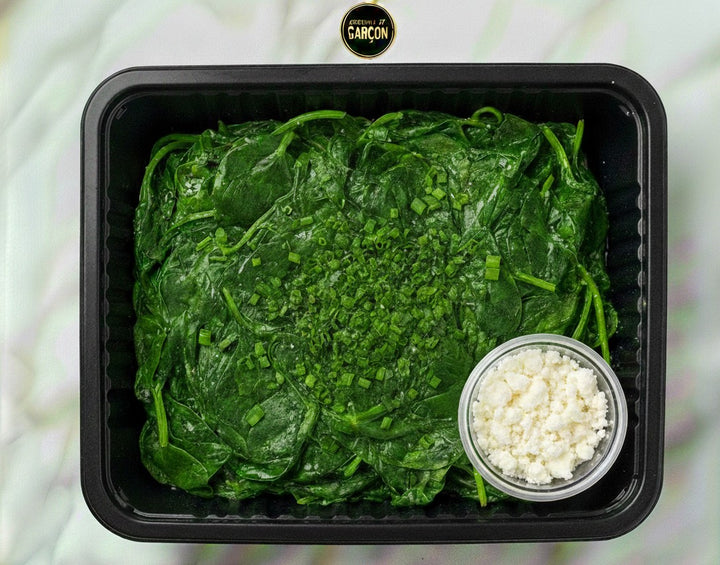 Breakfast Buffet - Sautéed Baby Spinach with Crumbled Feta