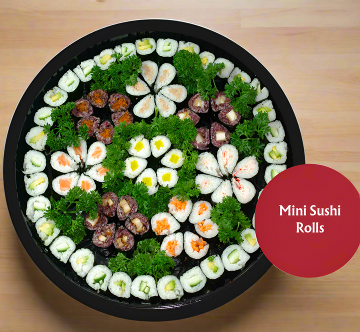 Deluxe Mini Sushi Roll Platter 84 pic (Hand Made)