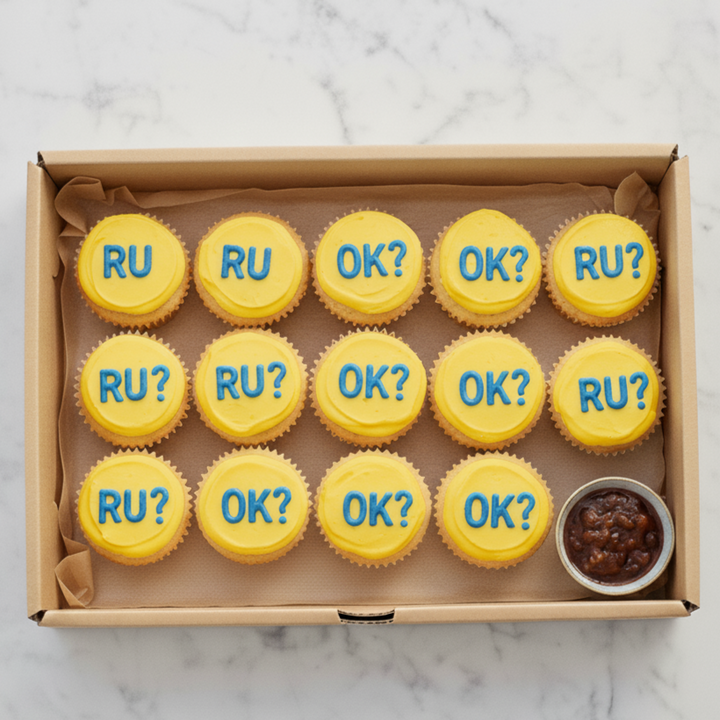 RU OK Cup Cakes Platter (15pic)