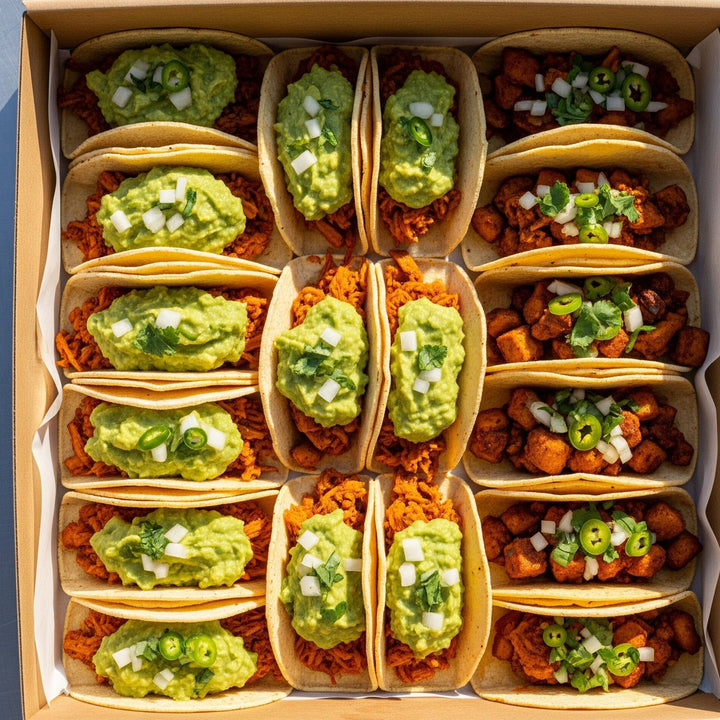 Vegan Maxican Taco Platter.